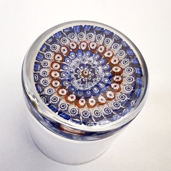 Millefiori Art Glass Tumbler Murano Style Hand Blown Radial Cane Pattern Italian - Picture 3 of 7